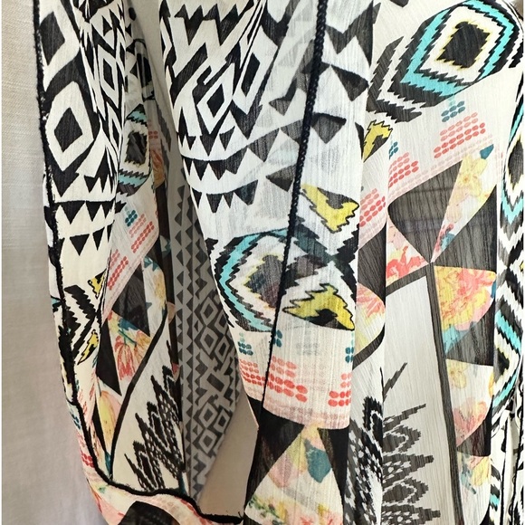 Kimono Cover Women's Kimono, Hobo, Western Open Front Multi Color Size M - Picture 3 of 6